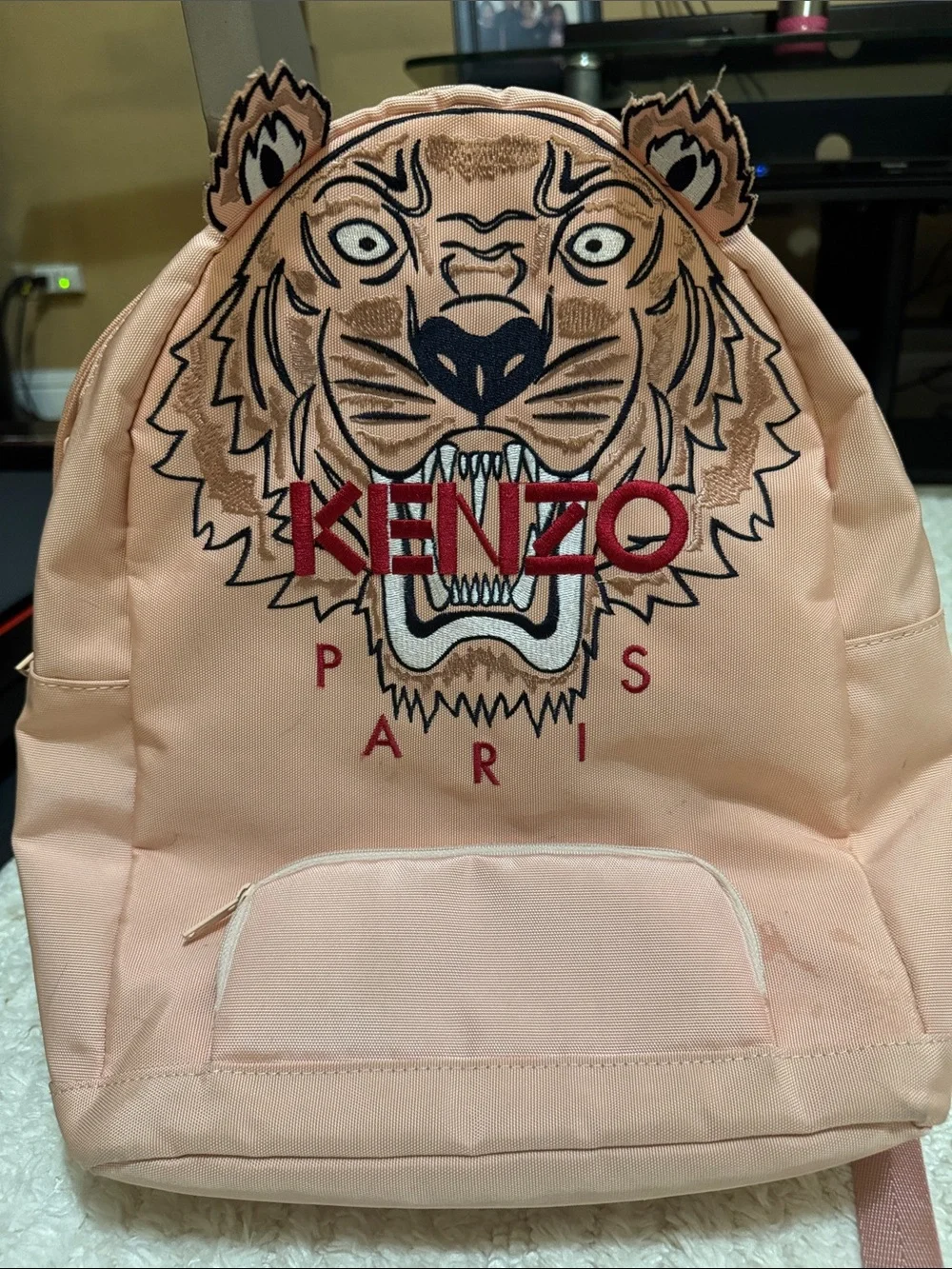 Kenzo Pink Tiger Embroidered Backpack